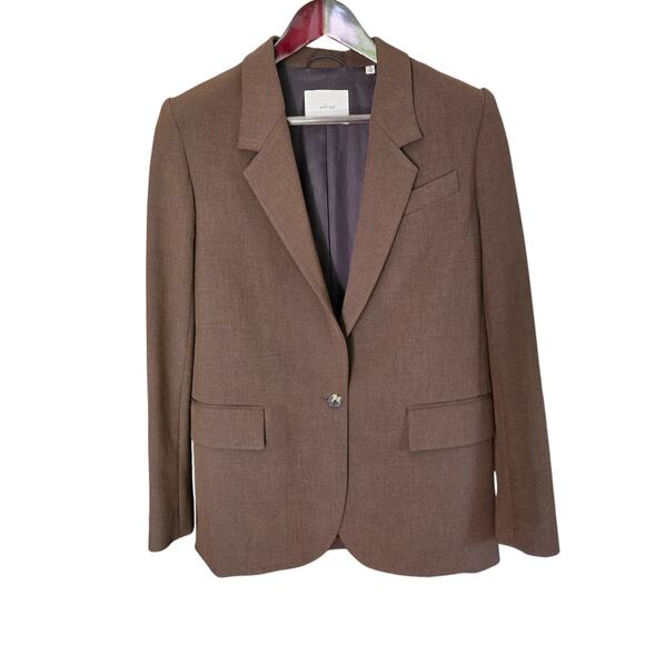 Wilfred Jackets & Blazers - Aritzia Wilfred Generation Blazer in Brown Women's Medium Sustainable Fabric